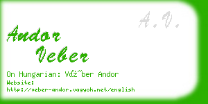 andor veber business card